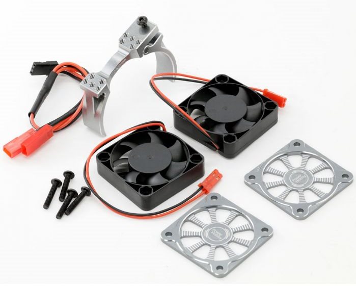 Power Hobby 1/5 Aluminum Heatsink With 40Mm Dual High Speed Cooling Fans And