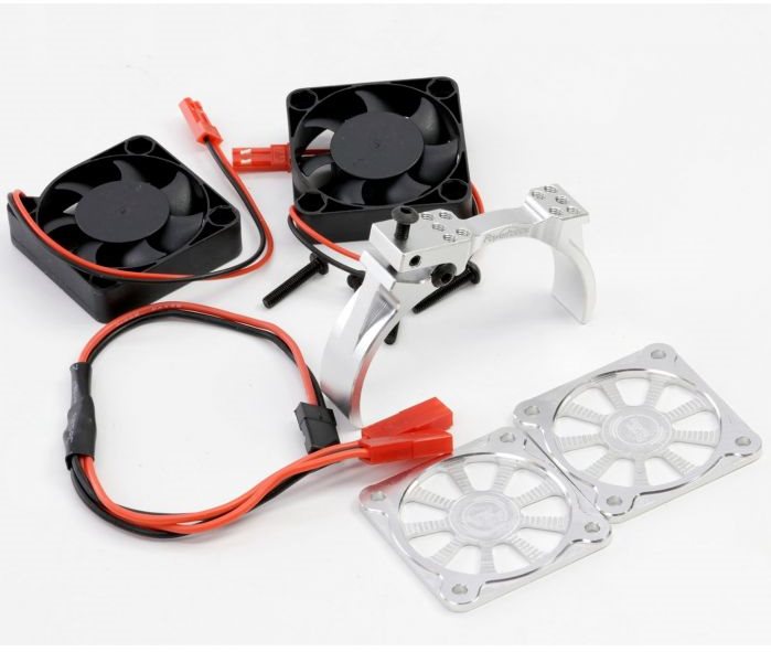 Power Hobby 1/5 Aluminum Heatsink With 40Mm Dual High Speed Cooling Fans And