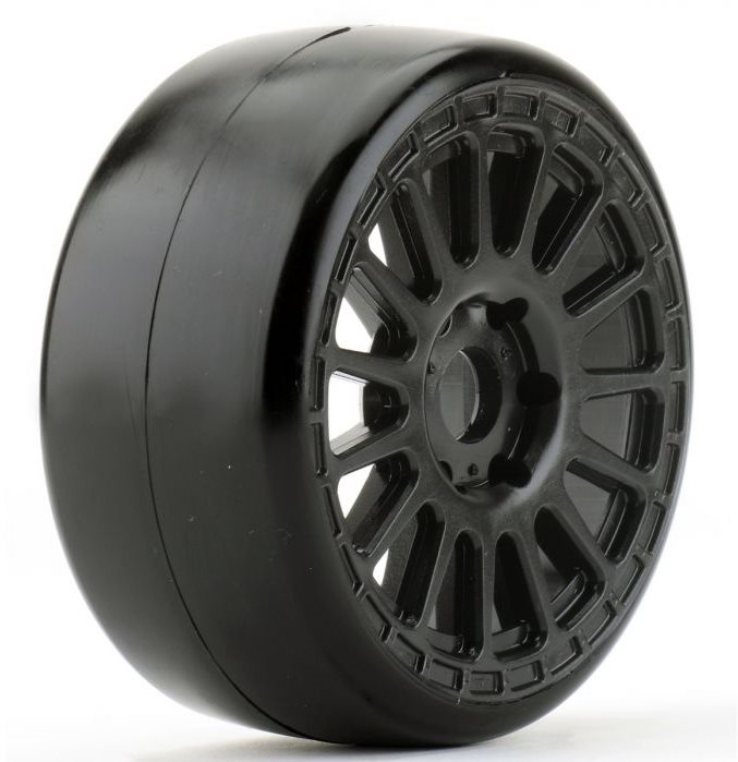 Power Hobby 1/8 Gt Slick Belted Pre-Mounted Tires 17Mm Hard Compound
