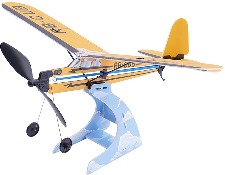 Play Steam Rubber Band Airplane Science - J-3 Cub