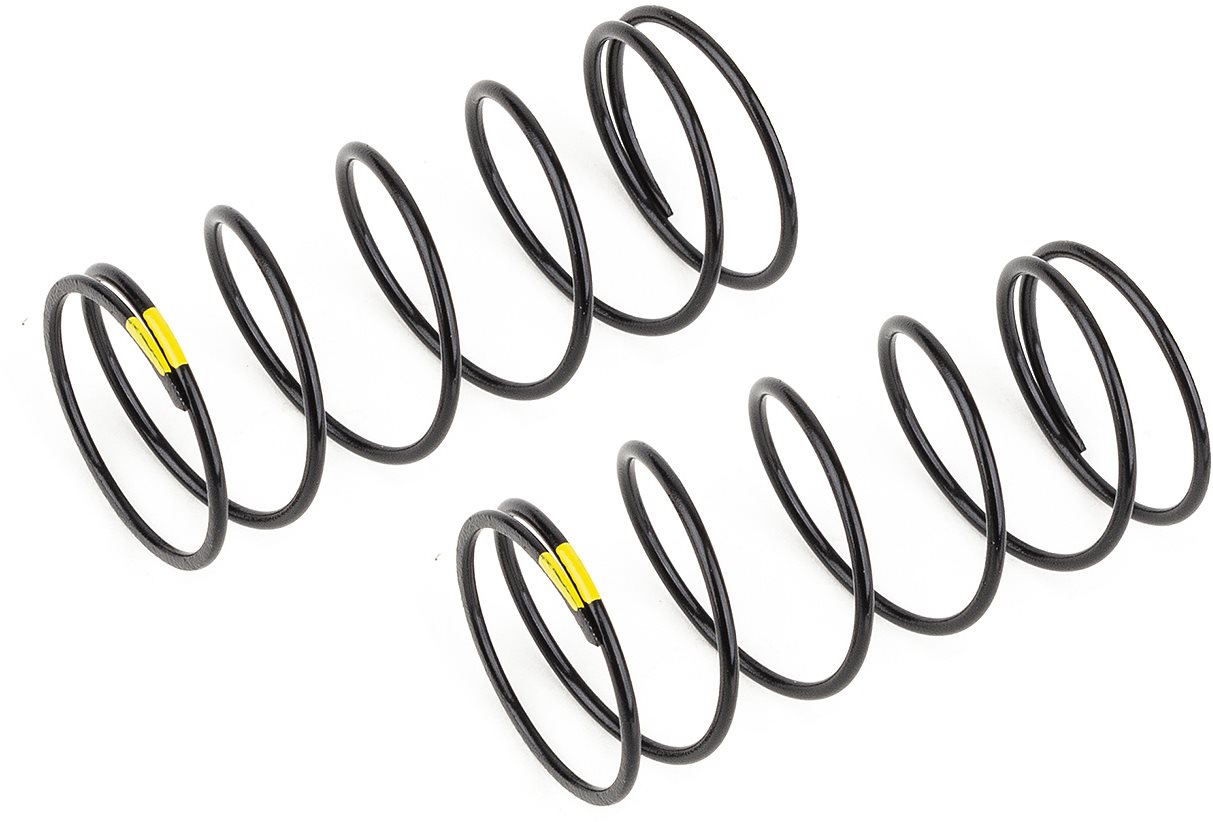 Associated 13Mm Front Shock Springs Yellow 3.8Lb/In, L44 6.5T, 1.2D, B6.4
