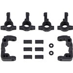 Rc10b6.4 -1Mm Scrub Caster And Steering Blocks, Carbon