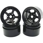 1.9" Aluminum Beadlock Rims (4Pcs) 5 Star, Black Titanium