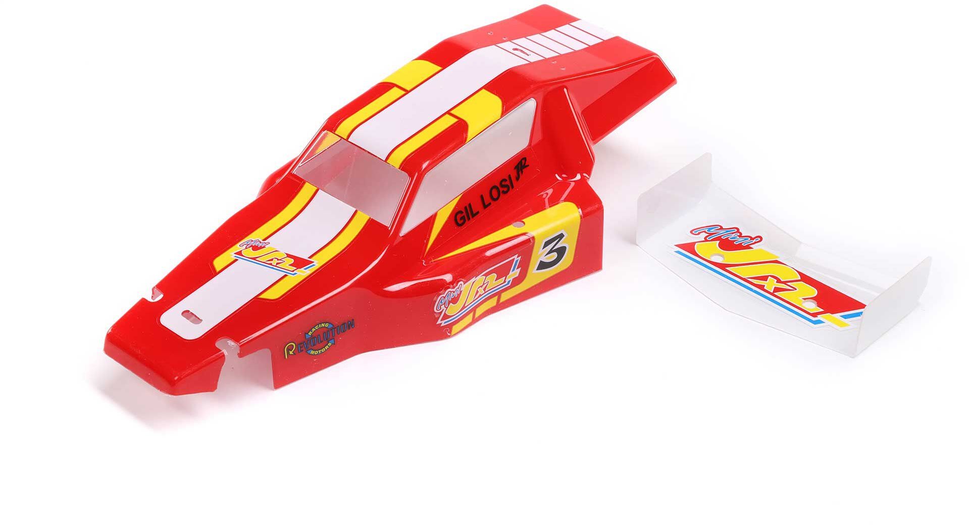 Losi Body & Wing, Red: Mini JRX2