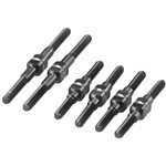 Mini-T 2.0 / Mini-B Fin Titanium Turnbuckle Set, Black, 6Pc