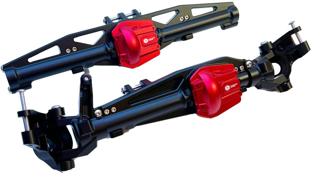 Racers Edge Aluminum Cnc Front & Rear Axle Set For Axial Scx6 Car 2Pcs (Incl