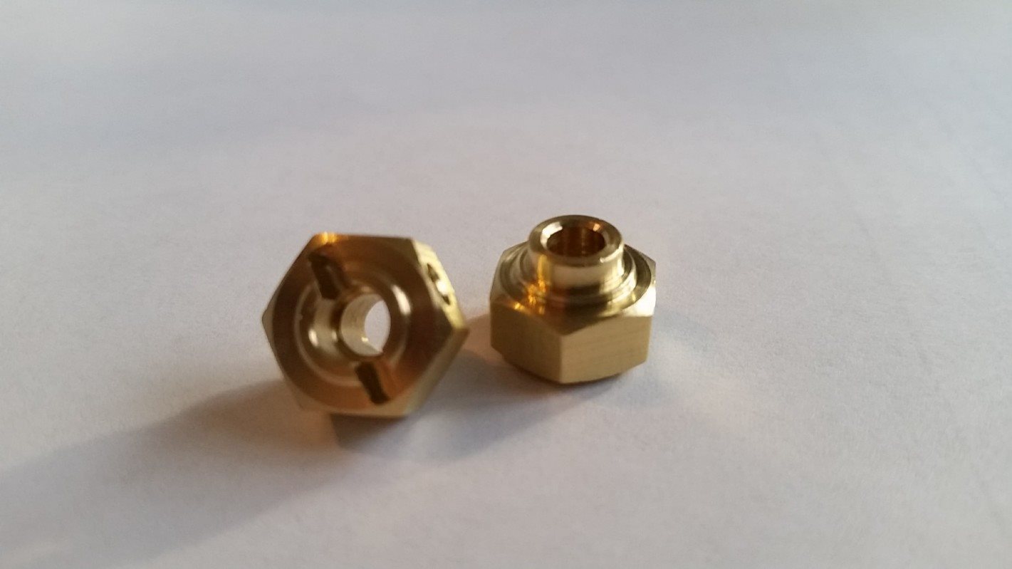 Team KNK (2) 12Mm X 6Mm Wide Brass Hexes With Step