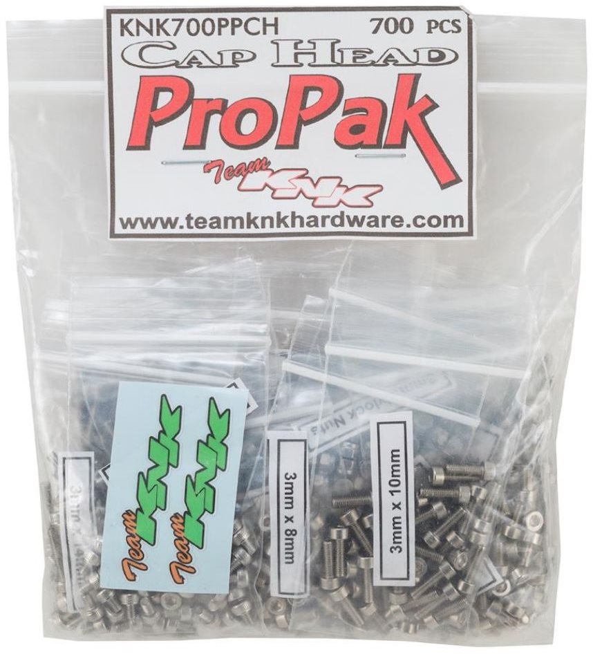 Team KNK Cap Head Pro Pak - 700 Piece Stainless Bulk Bag
