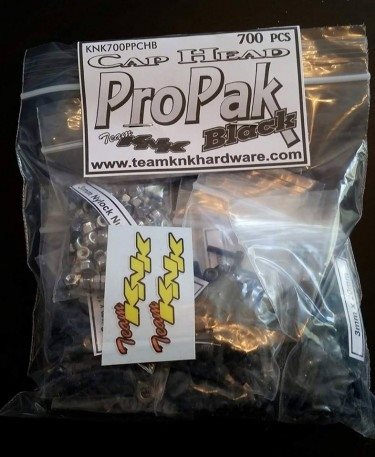 Team KNK Cap Head Pro Pak Black - 700 Piece Black Oxide Bulk Bag