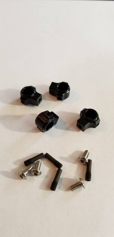 Team KNK Black Aluminum Body Mounts W/Screw Pins Version 2