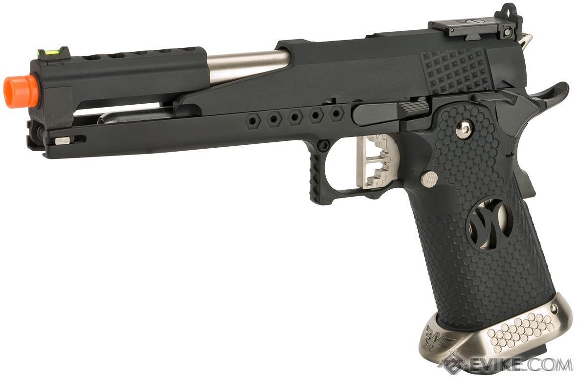 AW Custom HX22 Gold Standard IPSC Gas Blowback Airsoft Pistol (Color: Blac