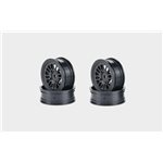 Multi Spoke Front Drag Spec Racing Wheels Blk (4) 12Mm Hex