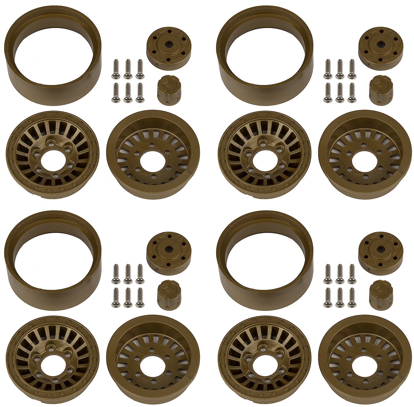 Associated Enduro Urbine Wheels, 1.55\", Bronze Color