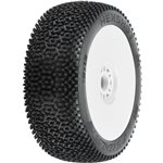 1/8 Hex Shot S3 Front/Rear Buggy Tires Mounted 17mm White (2)