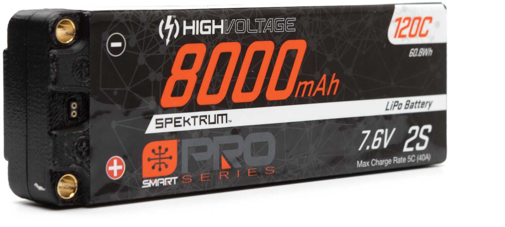 Spektrum 7.6V 8000mAh 2S 120C Smart Pro Race Hardcase LiHV Battery: Tubes