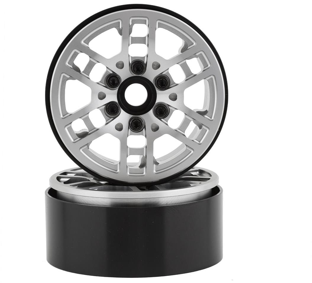 SSD RC Toycoma 1.9 Beadlock Crawler Wheels (Silver) (2)