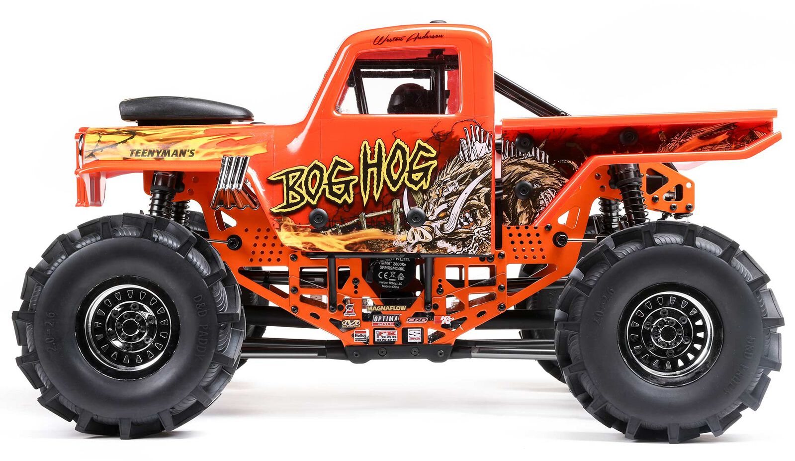 Losi LMT 4WD Solid Axle Mega Truck Brushless RTR, Bog Hog (Losi 04024T2 ...