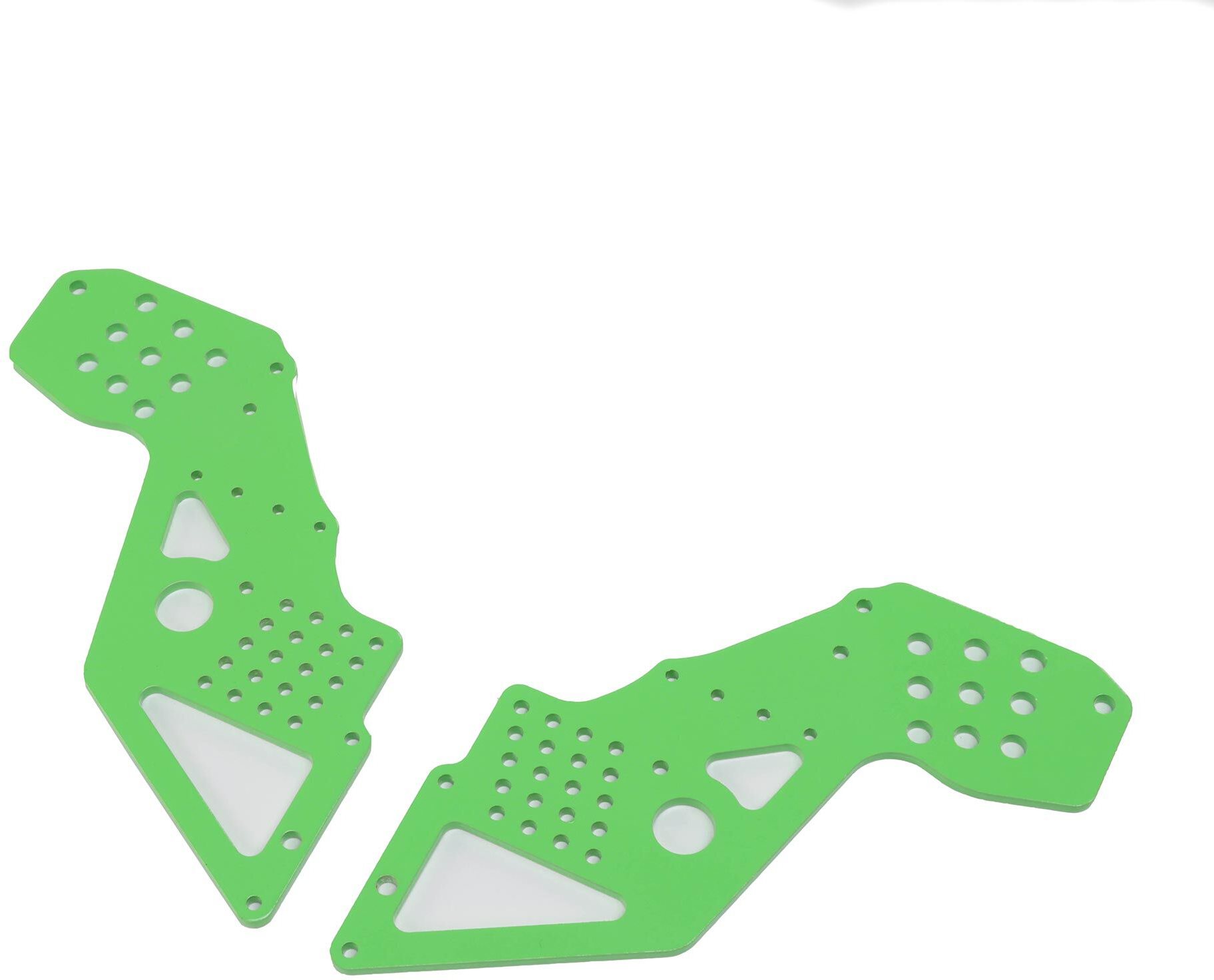 Losi Front Chassis Plate, Green (2): LMT Mega KS