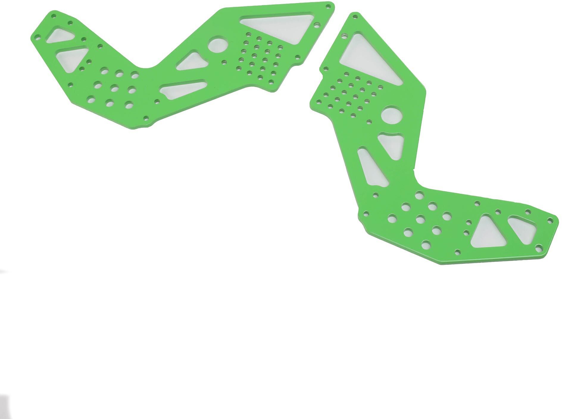 Losi Rear Chassis Plate, Green (2): LMT Mega KS