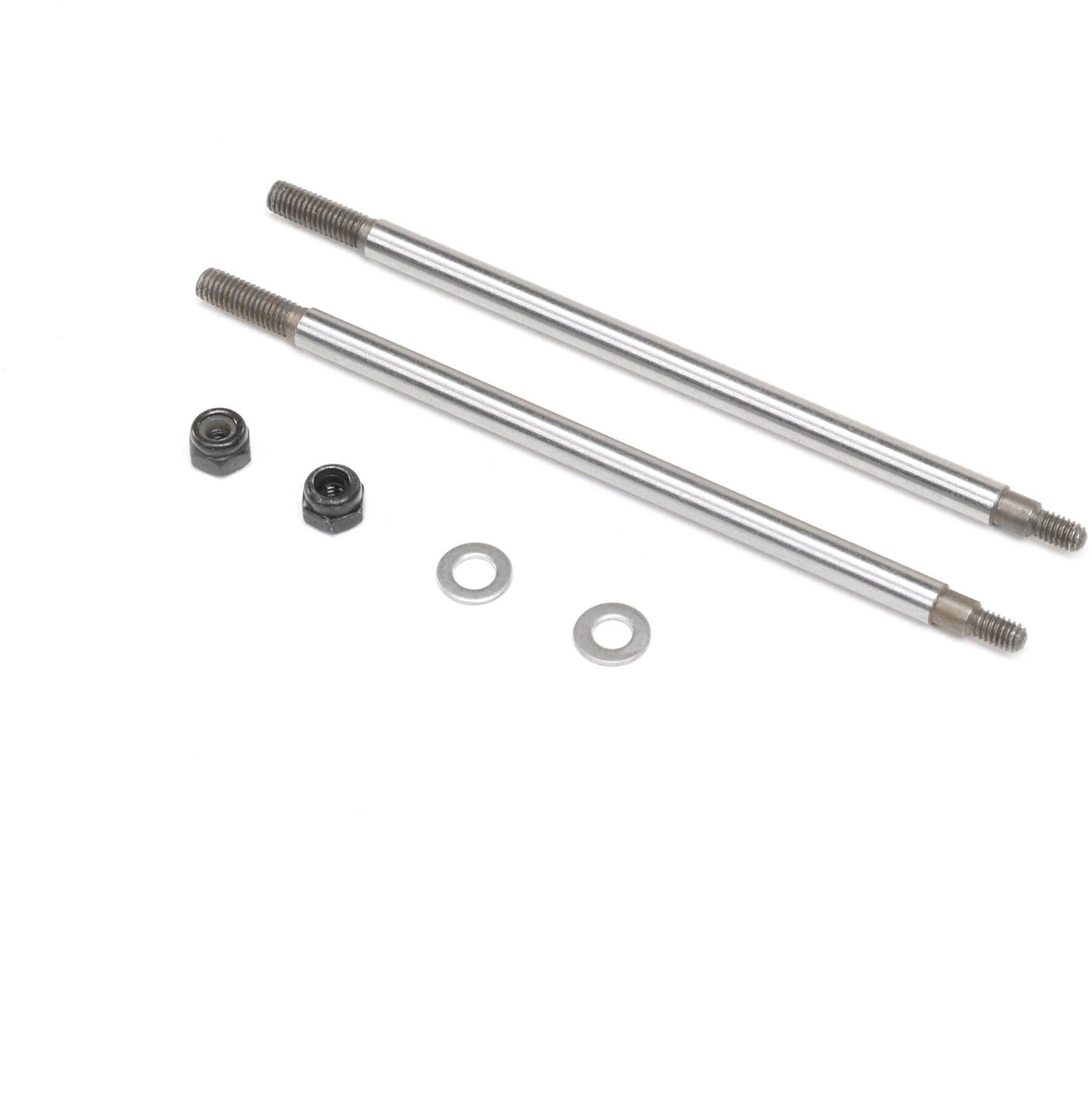 Losi Nutted Shock Shaft, F/R (2): LMT Mega