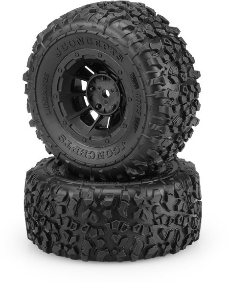 J Concepts Landmines - Pre-Mounted On #3351B Hazard Wheels, Yellow Compound