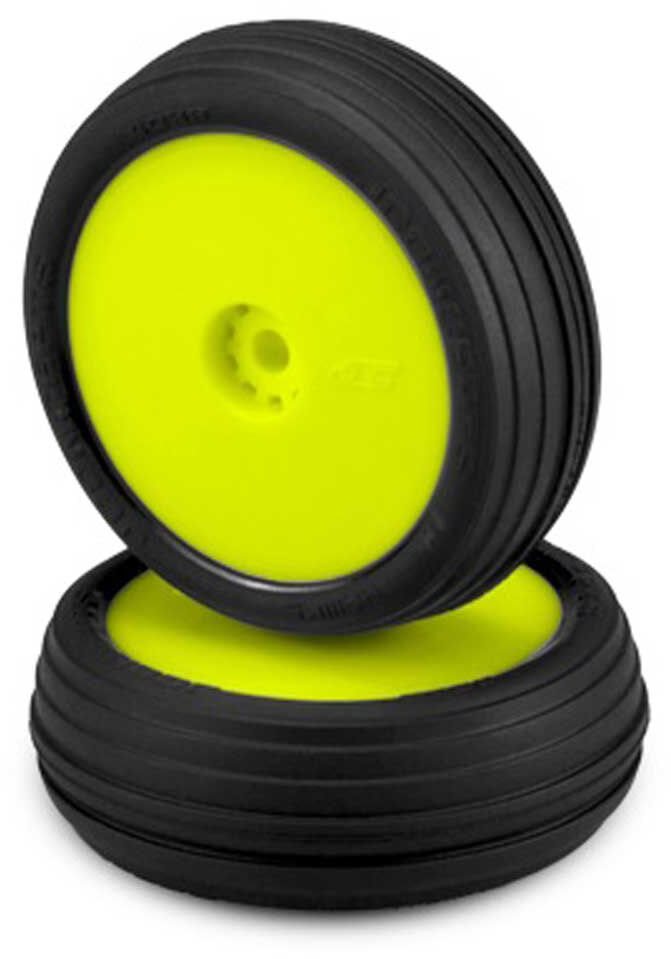 J Concepts Hawk Green Compound Pre-Mounted, Yellow Wheels (2)