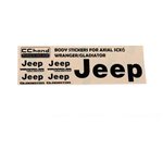 Metal Logo Decal Sheet forSCX6 JeepWrangler(Black)