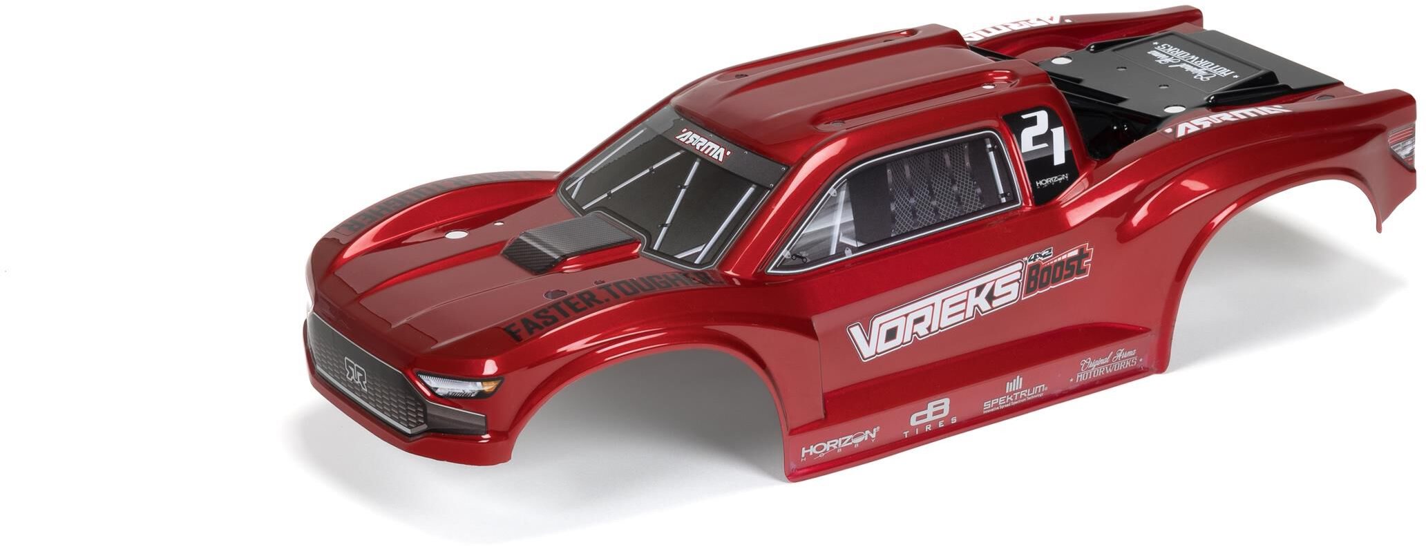ARRMA 1/10 VORTEKS 4X2 Painted Decaled Trimmed Body Red