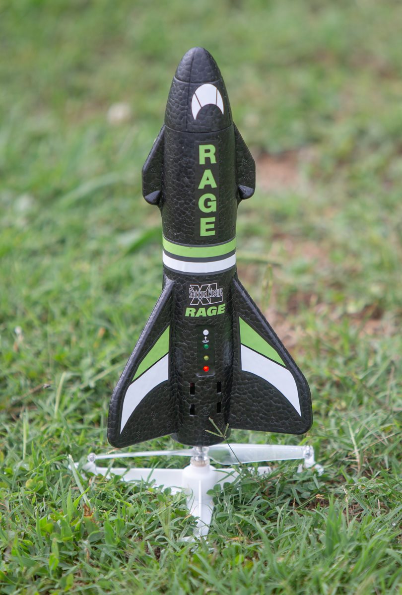 Rage RC Spinner Missile Xl Electric FreeFlight Rocket With Parachute