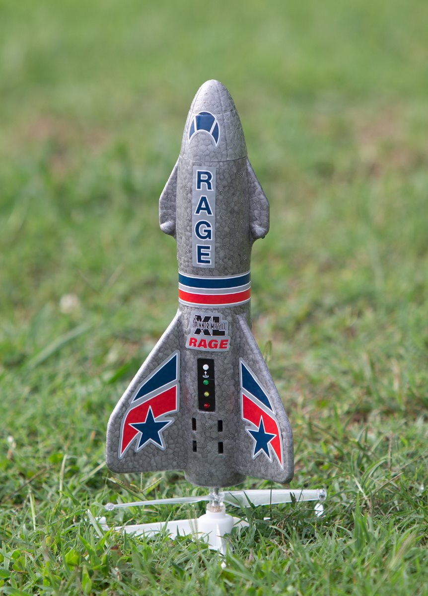 Rage RC Spinner Missile Xl Electric Free-Flight Rocket With Parachute &