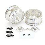 Kg1 Kd004 Duel Front Dually Wheel, Silver Anodized Pair With Cap