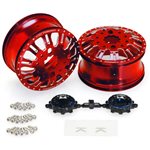 Kg1 Kd004 Duel Rear Dually Wheel (Red Anodized, 2Pcs, W/Cap & De