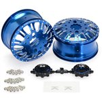 Kg1 Kd004 Duel Front Dually Wheel (Blue Anodized, 2Pcs, W/Cap &
