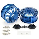 Kg1 Kd004 Duel Rear Dually Wheel (Blue Anodized, 2Pcs, W/Cap & D