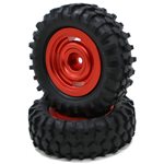 Classico4 Aluminum Wheels, Red With 60Mm Tires, Fits Tetra18 X1,