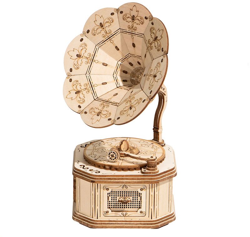 ROKR Classic 3D Wood Puzzles; Gramophone (ROKR ROETG408 ROETG408