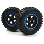 Smyter Desert Wheels/Tires Assembled (Black/Blue)