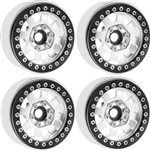 B1 Aluminum 1.9 Beadlock Wheels 9Mm Hubs, Silver, For 1/10 Rock