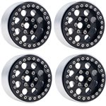 B2 Aluminum 1.9 Beadlock Wheels 9Mm Hubs, Black, 1/10 Rock Crawl