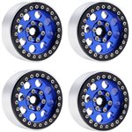 B2 Aluminum 1.9 Beadlock Wheels 9Mm, Blue, For 1/10 Rock Crawler