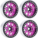B2 Aluminum 1.9 Beadlock Wheels 9Mm Hubs, Pink, For 1/10 Rock Cr