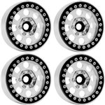 B2 Aluminum 1.9 Beadlock Wheels 9Mm Hubs, Silver, For 1/10 Rock