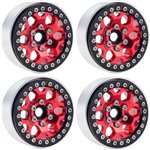B3 Aluminum 1.9 Beadlock Wheels 9Mm Hubs, Red, 1/10 Rock Crawler