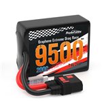 2S 9500Mah 200C Drag Lipo Battery Pack 2S5p W/8Awg Wire Qs8 Plug