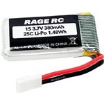 Rage RC 3.7V 380Mah 1S Lipo Battery; Jetpack Commander Xl