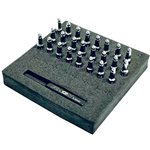 Bullet Wheel Lugs, Silver Chrome, M2 Studs, With Tool, 24Pcs