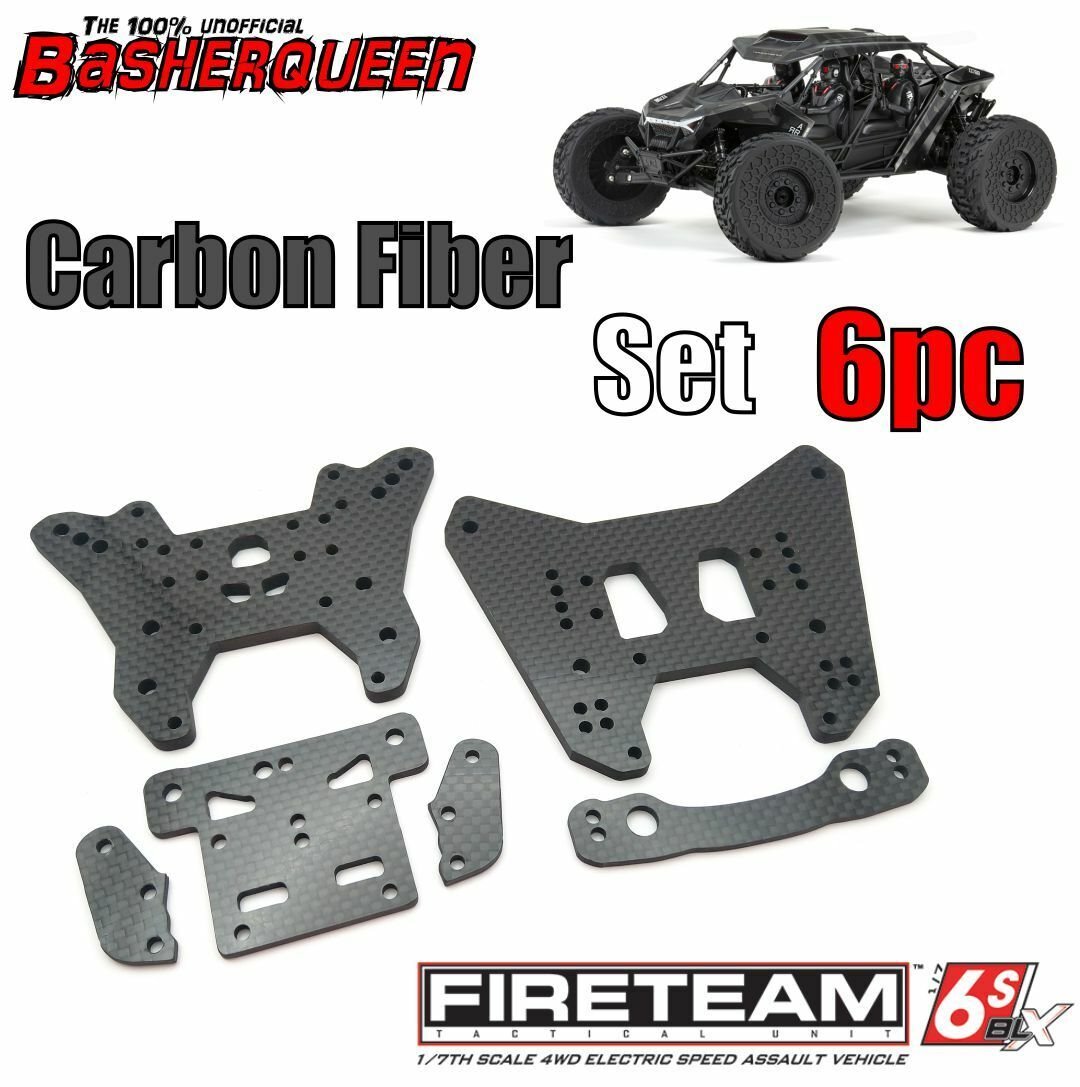 BasherQueen Carbon Fiber Set Arrma Fireteam 6S / EXB (6 PC)