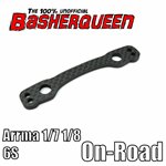 BasherQueen Carbon Fiber Steering Rack Ackerman Plate Arrma 1/8 1/7 6S On Ro