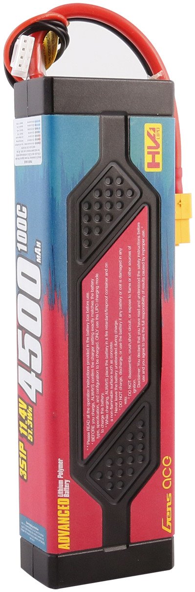 Gens ace Advanced 4500mAh 11.4V 100C 3S1P HardCase Lipo Battery Pack with XT60 Gens ace Advanced 4500mAh 11.4V 100C 3S1P HardCase Lipo Battery Pack with XT60