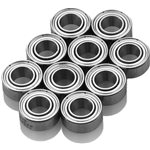 Radial Nmb 5X10x4mm Bearing Set, Fits Most 1/8Th Clutch, 10Pcs